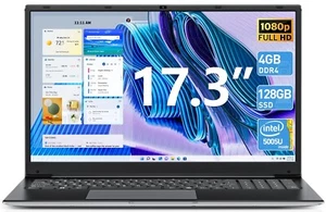 SGIN Laptop 17,3 Zoll 4GB RAM 128GB SSD ROM Laptop (TF 512 GB) I3 5005U 2 x USB - Bild 1 von 9