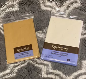 NEW! Recollections Blank Cards & Envelopes 2 Pack 20 Cards & Envelopes Bundle - Picture 1 of 5