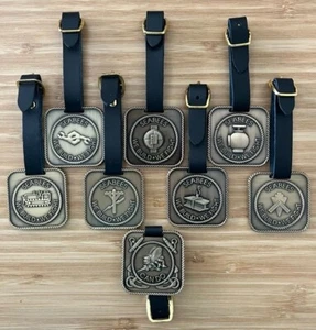 SET VON SIEBEN ~ TASCHENUHRENANHÄNGER ~ SEABEES CAN DO / SEABEE RATING BADGE. - Bild 1 von 15