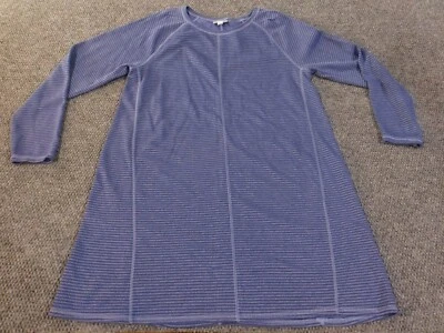 j jill Vestido Grande Morado Rayas Mujer Elástico Algodón Poliéster D Informal Foto 1 de 4