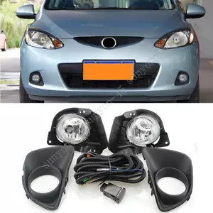 2007 - 2011 For Mazda 2 Demio Full Set Bumper Fog Light Spot Driving Lamp Kit - Foto 1 di 9