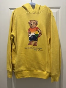 New Beach Bear Polo Ralph Lauren Pullover Hoodie Youth Boys L 14-16 School Hood - Picture 1 of 5
