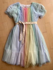 Mini Boden Mädchen Kleid Tüllkleid Sommerkleid Gr. 140 bunt top Zustand - Bild 1 von 5