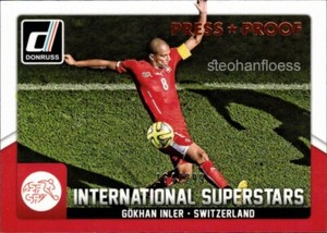 2015 Donruss International Superstars Press Proof Bronze #18 Gokhan Inler /299