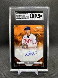 SGC 9.5 2023 Bowman Sterling Brooks Lee Rookie Auto 32/75 Orange Minnesota Twins - Bild 1 von 3