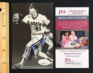 Wally Joyner Cali Angels Baseball Player Hand Signed Photo Postcard W/JSA COA DR