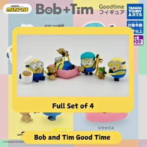 Full Set of 4 - Minions Bob + Tim Goodtime Gacha New Capsule Toy Bear - Picture 1 of 6