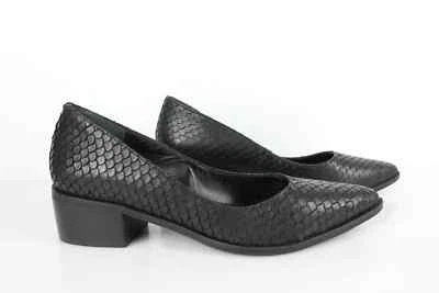 Scarpe a Punta Pelle Simil Pitone Nero San Marina T 40 Ottime Condizioni - Immagine 1 di 4