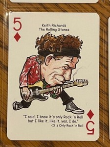 Keith Richards - Hero Decks caricature playing card - The Rolling Stones