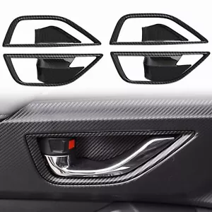 For Subaru Crosstrek 2024-2025 Carbon Fiber Inner Door Handle Panel frame Cover - Bild 1 von 7