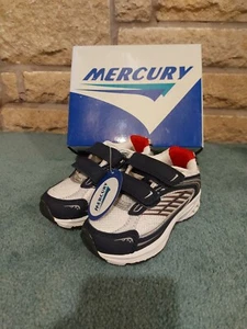 Zapatillas de deporte Mercury para niños talla 7 Boom blanco azul marino rojo - Imagen 1 de 6