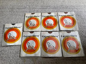 7 Pair  Sheerly Beloved Pantyhose Mesh Cinnamon/Black Size A - Picture 1 of 4