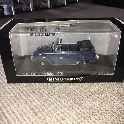 Minichamps 1:43 430055090 VW 1302 Cabriolet 1970 Police Boxed - Image 1 of 4