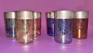 6 INTERCLASS Vetri Di Firenze Glasses Silver Band-Italy - Picture 1 of 17