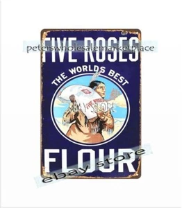 Five Roses Flour Indian American metal tin sign old ads living room s look - Picture 1 of 4