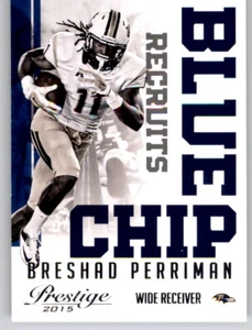 2015 Prestige Blue Chip Recruits Breshad Perriman Rookie RC Insert Ravens #19 - Picture 1 of 2
