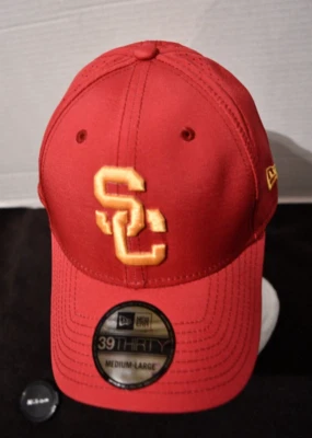 USC NEW ERA WHITE USC ADULT Trojans Baseball cap Hat 39Thirty Adult Med/Large - Image 1 of 4