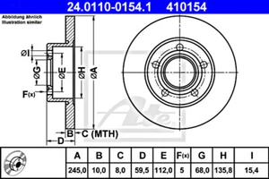 2x ATE Brake Disc For AUDI 100 Avant 200 Quattro 43 44 44Q 85 C3 437615601 - Picture 1 of 1