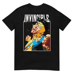 Invincible - Battle Damaged Mark Character Logo T-Shirt - Picture 1 of 17
