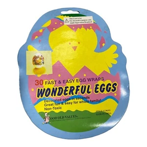 Vintage Good Old Values Regent Products 30 Easter Egg Wraps *New - Picture 1 of 2
