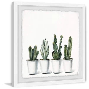 Marmont Hill Pretty Cacti Framed Painting Print - Picture 1 of 5