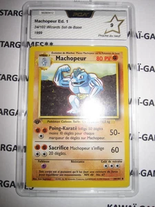 POKEMON MACHOPEUR 34/102 EDITION 1 FRANCAIS 1999 PCA 9 NOT Psa - Picture 1 of 3