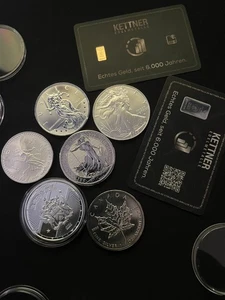 6 oz Feinsilber Münzen & Gold – hochwertige Sammlermünzen in Top-Editionen - Bild 1 von 14