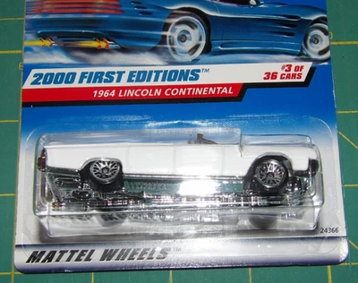2000 Hot Wheels First Editions - 1964 Lincoln Continental - White - Image 1 of 3