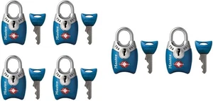 Tsa approved luggage locks combination and keyed travel lock set - Picture 1 of 5