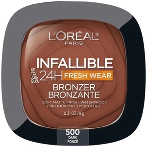 L'Oreal Paris Infallible 24HR Fresh Wear Waterproof Bronzer -#500 DARK - 0.31 oz - Picture 1 of 4