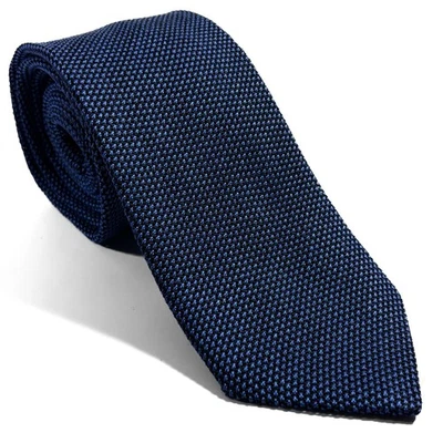 Gravata granadina de seda azul (Garza Fina) feita à mão na Polônia - Imagem 1 de 3