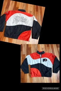 Vintage Philadelphia Flyers Jacke Medium Apex One Herren Spellout Zip Windbreaker - Bild 1 von 15