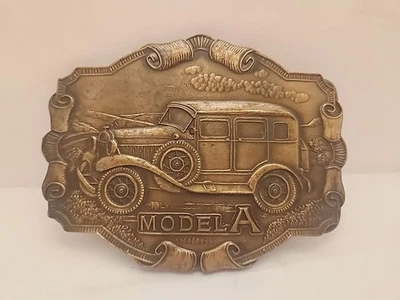 Bergamot Brass Model A Ford- Car- Transportation Belt Buckle V-37 Vintage Used - Image 1 of 4