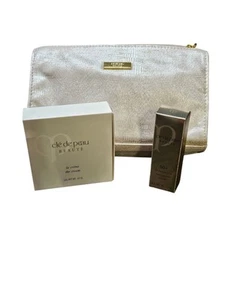 2 pcs lot Cle De Peau Beaute skincare discovery Gift Set in Gold beauty case - Picture 1 of 5
