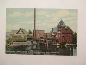 Fairfield Maine Postcard Waterville and Fairfield Electric Power house Grist ME - Picture 1 of 2