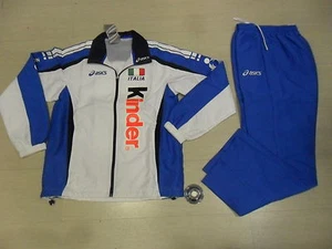 1122 BIS FIPAV TG S ASICS TUTA PALLAVOLO ITALIA ITALY VOLLEY TRACKSUIT UNISEX - Foto 1 di 1