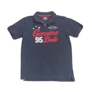 Oshkosh Boys Youth Polo Shirt Size 7 Blue 100% Cotton  - Picture 1 of 5