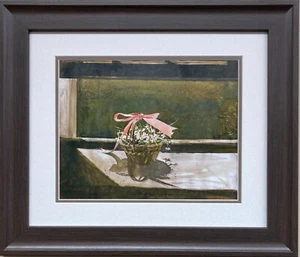 Andrew Wyeth "May Basket '84" CUSTOM FRAMED Art Americana Rural Farm USA - Picture 1 of 3