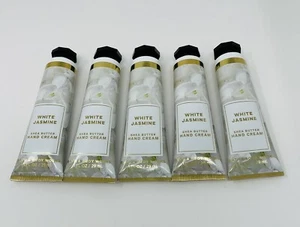 x5 Bath & Body Works WHITE JASMINE Travel Mini Hand Cream 1 oz. Each Shea Butter - Picture 1 of 1