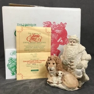 Santa Claus Vintage Sculpture Christmas Figurine Lion Lamb BOX COA Holiday - Picture 1 of 12
