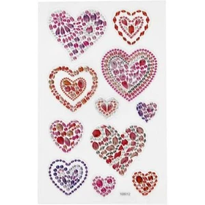 Pegatinas artesanales de gemas de corazón brillante - Imagen 1 de 4
