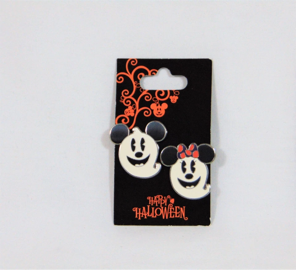 Disney 2010 Happy Halloween Mickey & Minnie Ghost 2 Pin Set NEW RARE CUTE - Изображение 1 из 1