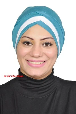 Mujeres Turbante Cabeza Musulmana Hijab Turbante Cubierta Envolvente Cáncer Quimio Gorra Sombreros Foto 1 de 4