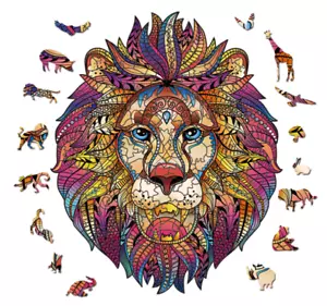 310-Pcs Lion Puzzle Wooden Irregular Puzzle, High-Difficulty Shaped Wooden Toy - Picture 1 of 2
