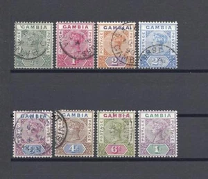 GAMBIA 1898/1902 SG 37/44 USATO - Foto 1 di 1