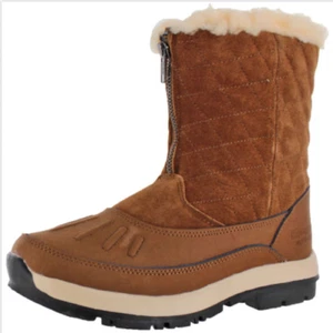 Bearpaw Maryanne Women's Waterproof Snow Zip-Up Duck Boots, Hickory, Sz 6 - Picture 1 of 1
