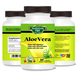 Aloe Vera Extract Capsules, For digestion and detox cleansing, immune support - Picture 1 of 6