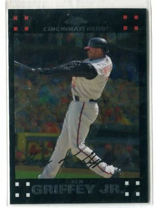 2007 tarjeta base Topps cromada Ken Griffey Jr. #186 de la corte Cincinnati rojos - Imagen 1 de 1