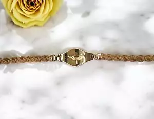 10k Gold Pilot Bracelet, Farvahar Bracelet, Eagle Power, 6.75 inches, 5.54grams - Picture 1 of 9