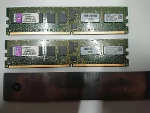 2x2Gb Kingston KTM2865/4G PC2-3200 DDR2-400 Registered ECC RAM (IBM FRU 40E9000) - Picture 1 of 2